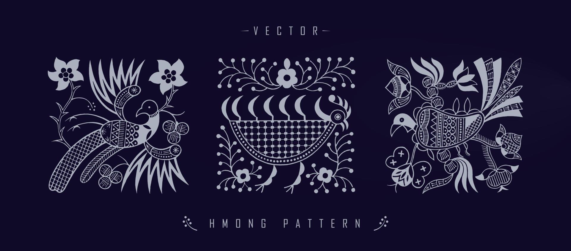 Chinese traditional art patterns vector