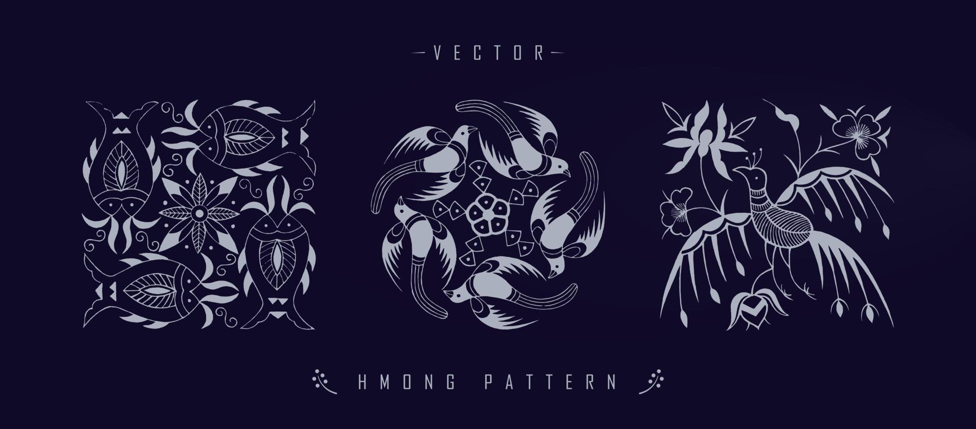 Chinese traditional art patterns vector