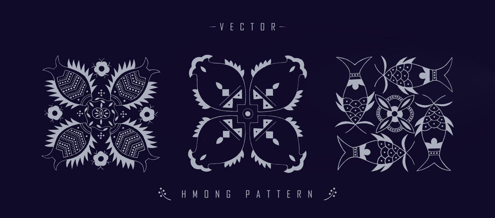 Chinese traditional art patterns vector