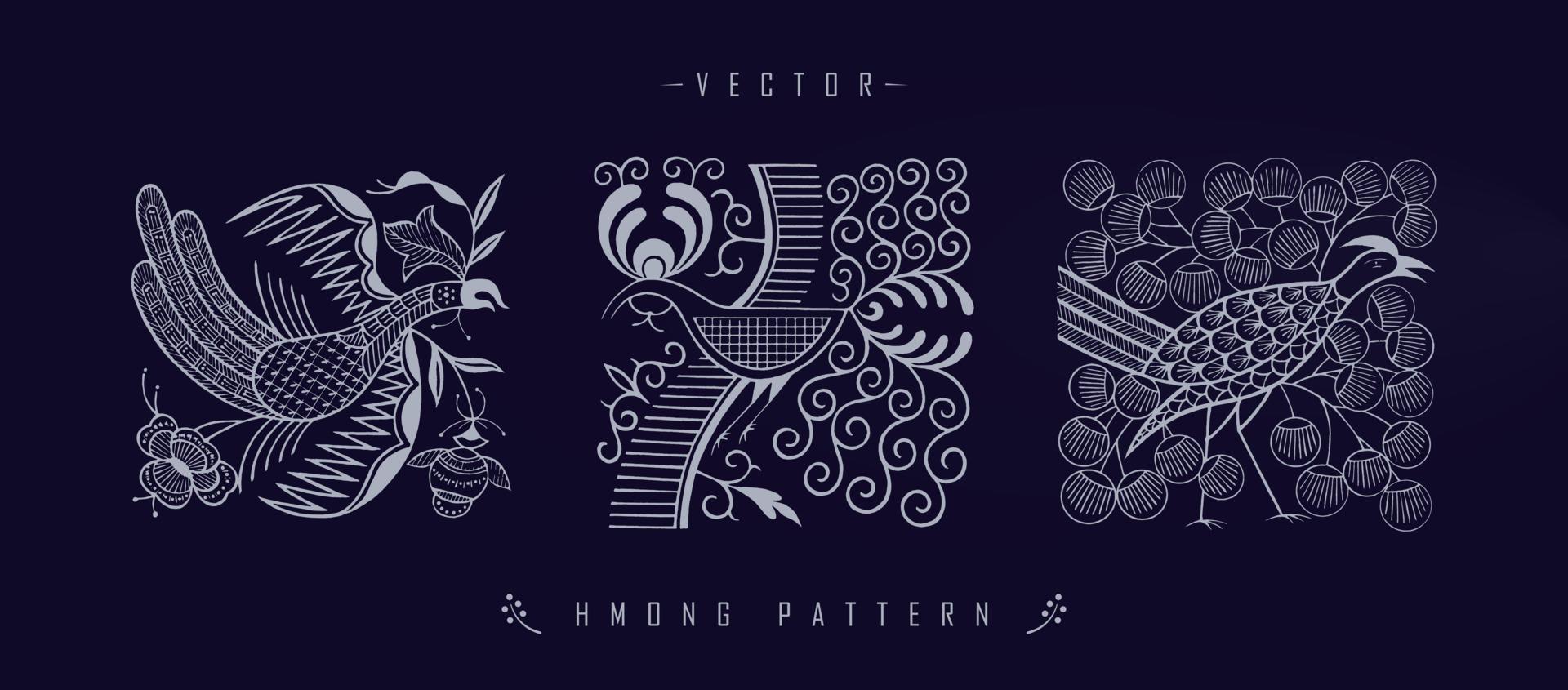 Chinese traditional art patterns vector