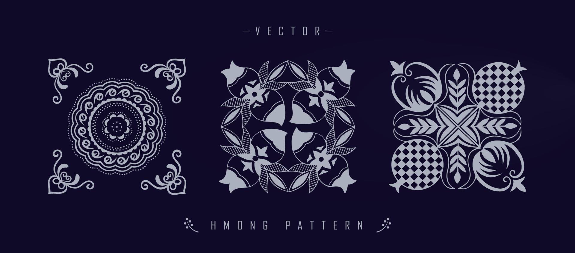 Chinese traditional art patterns vector