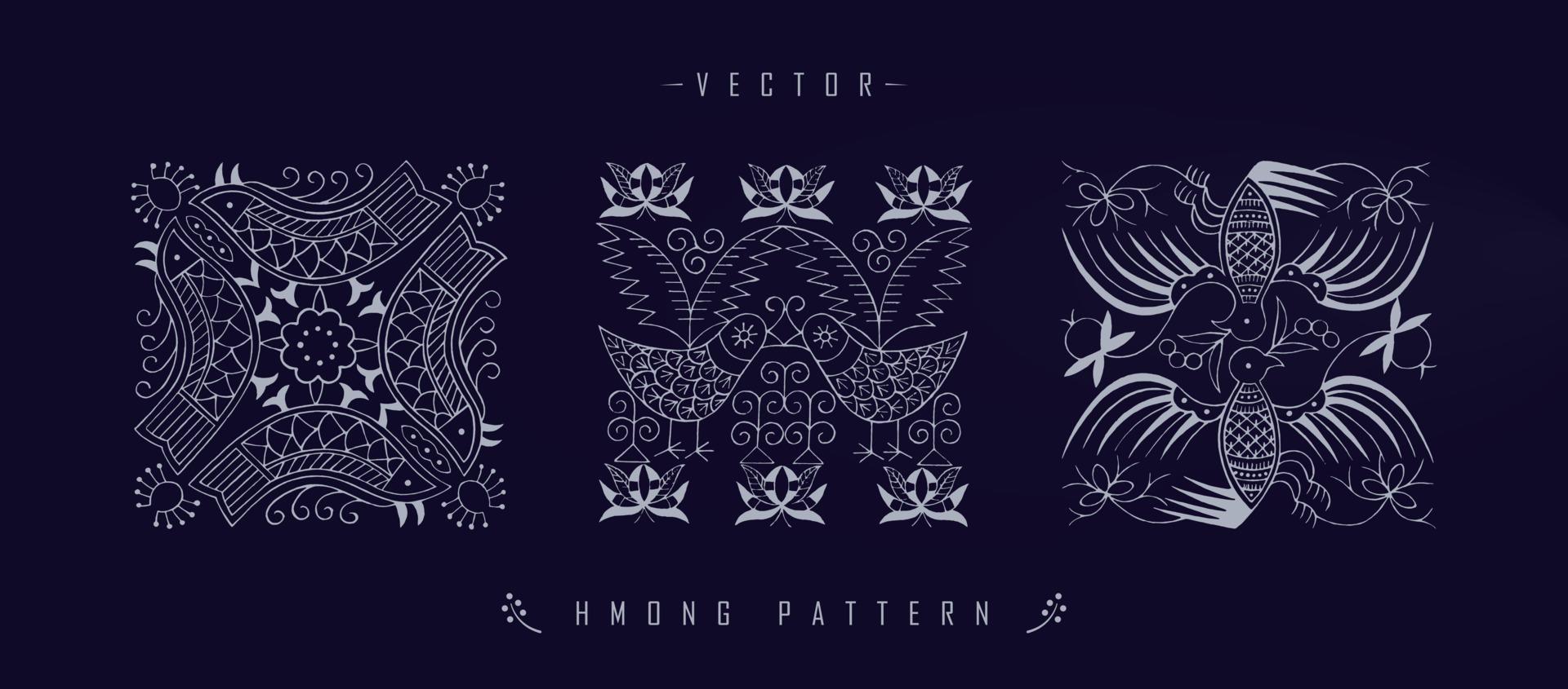 Chinese traditional art patterns vector