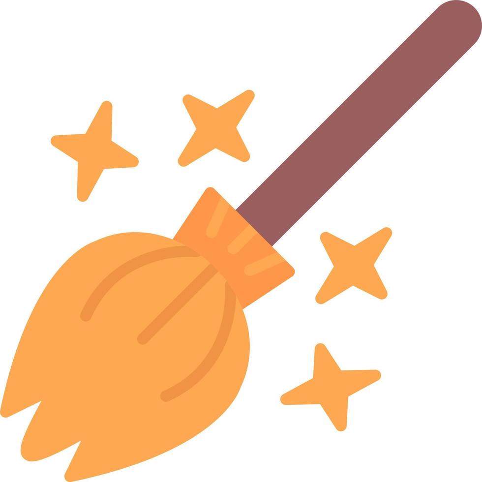 Magic Broom Creative Icon Design vector