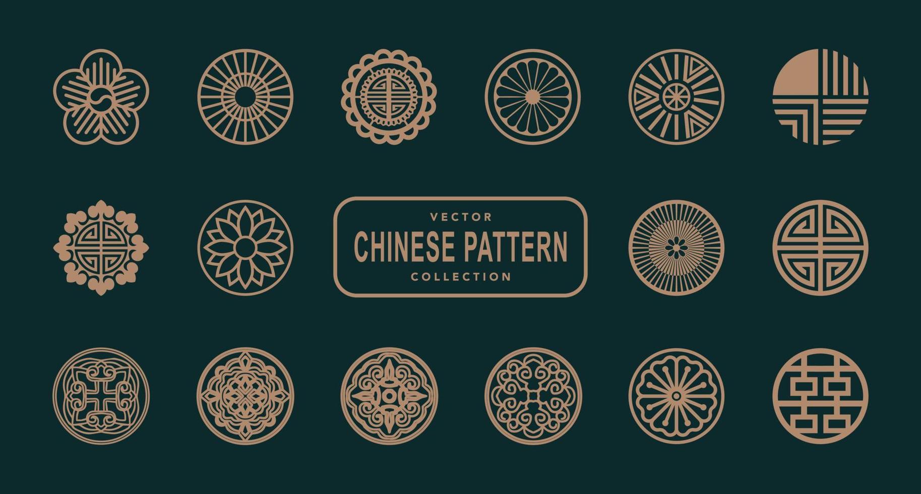 Chinese traditional pattern material vector