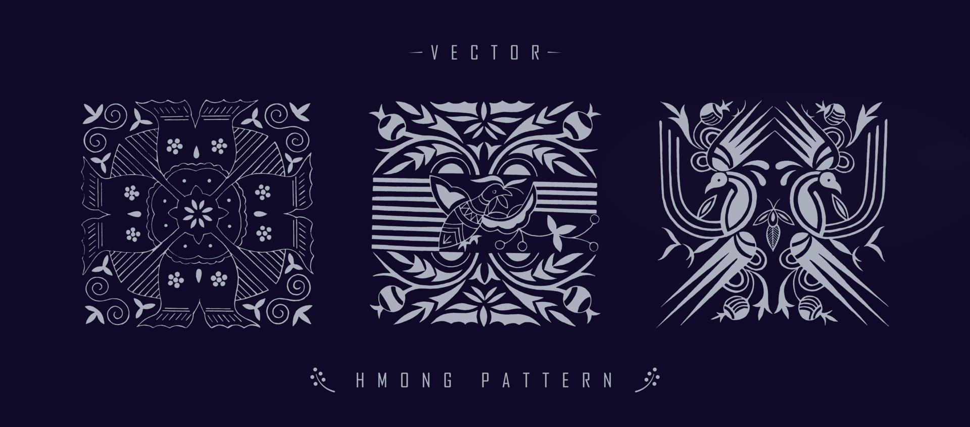 Chinese traditional art patterns vector