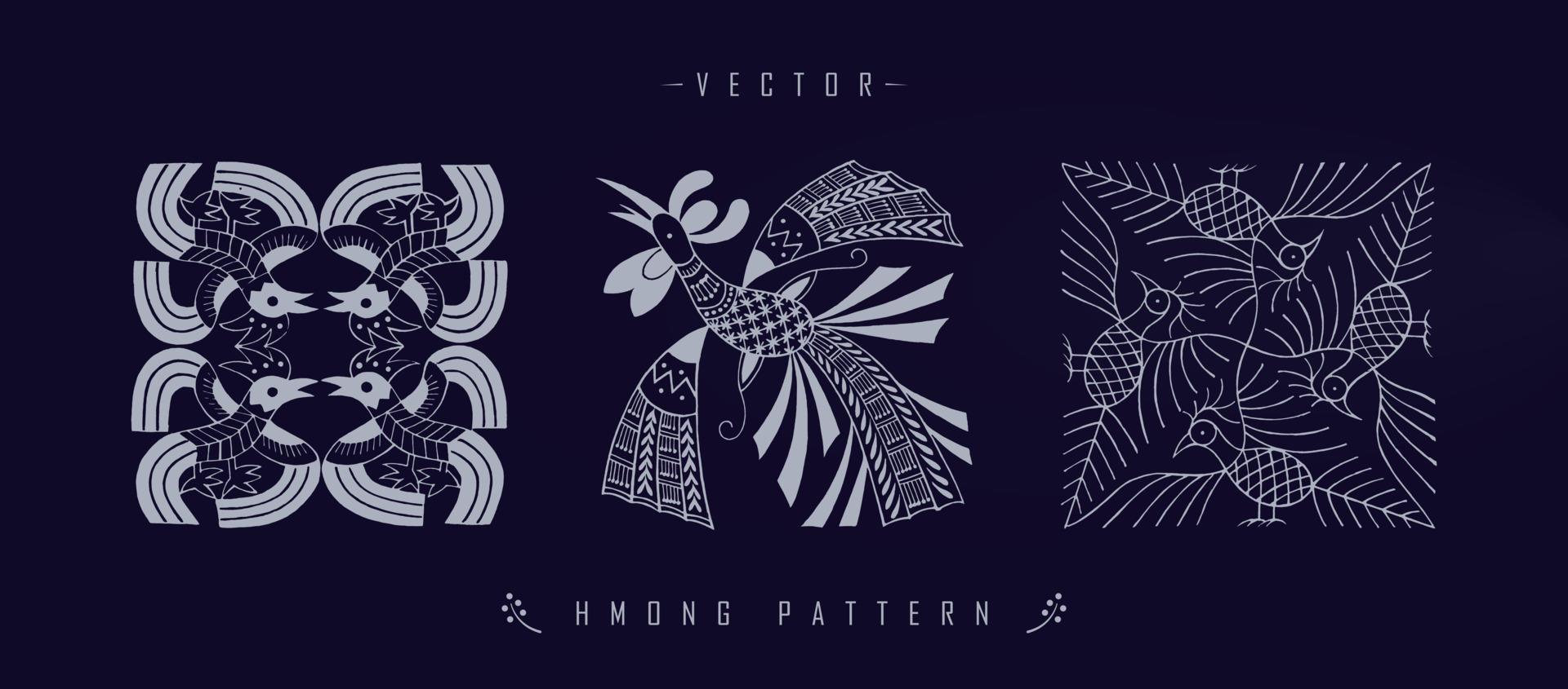 Chinese traditional art patterns vector