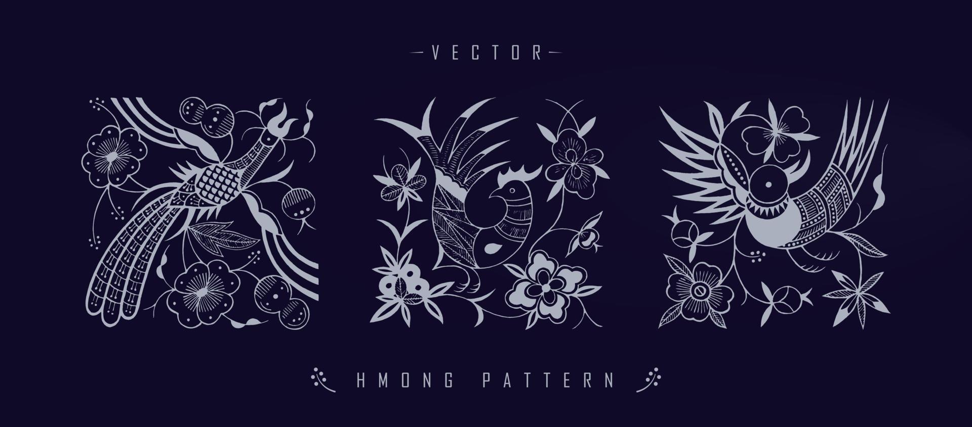 Chinese traditional art patterns vector