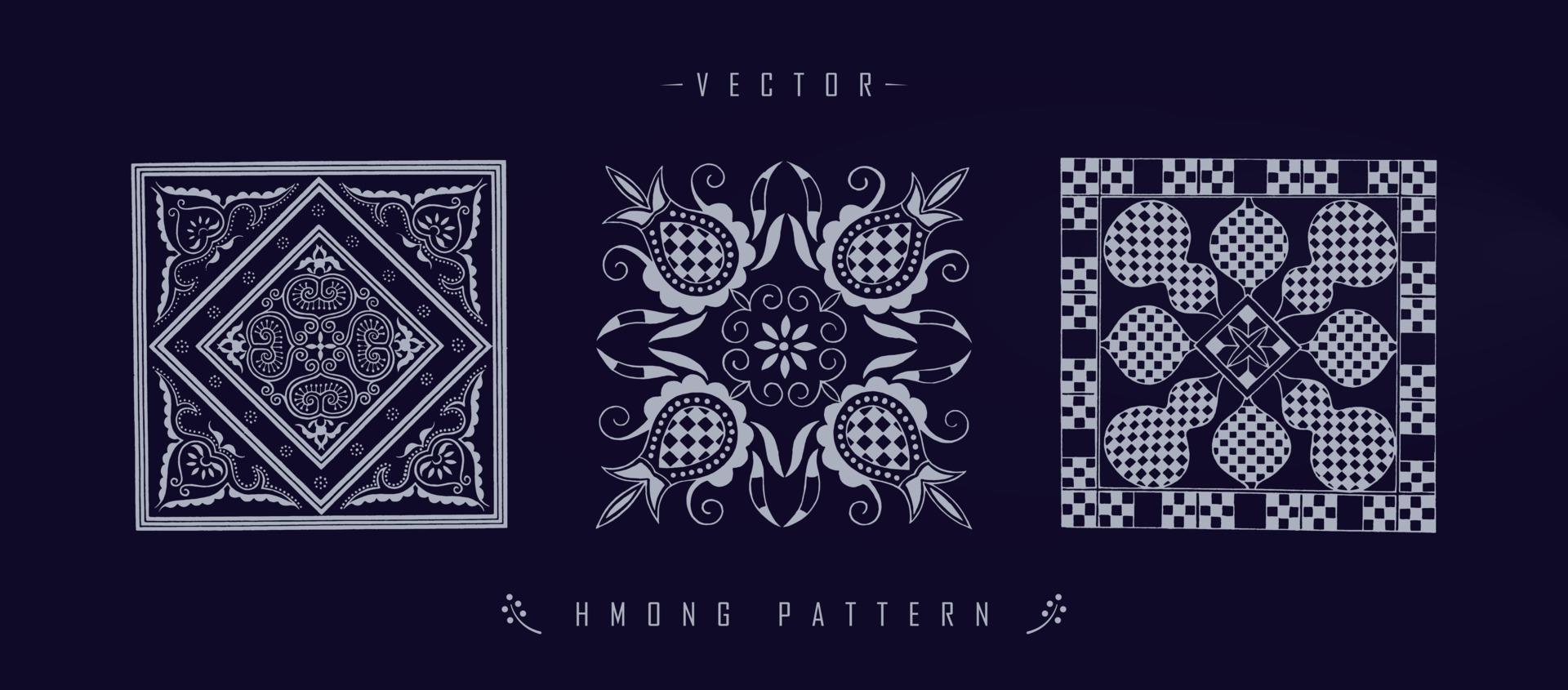 Chinese traditional art patterns vector