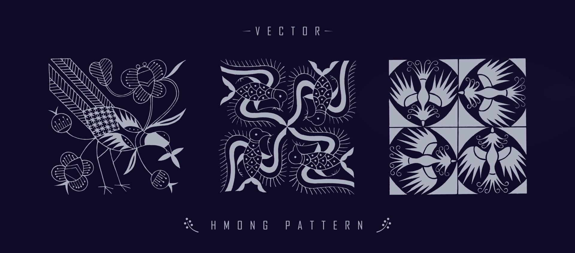 Chinese traditional art patterns vector