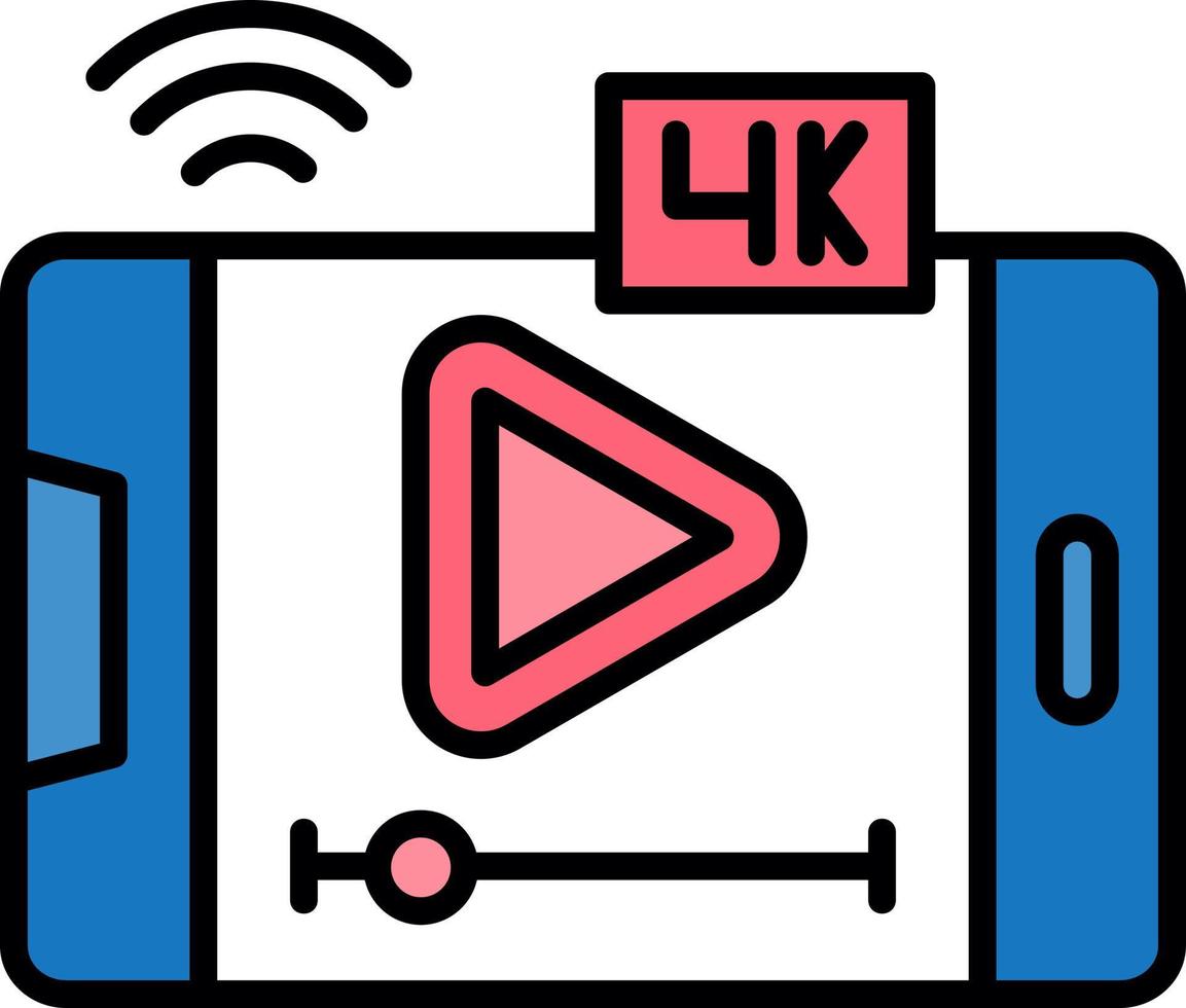 Video Streaming Creative Icon Design vector