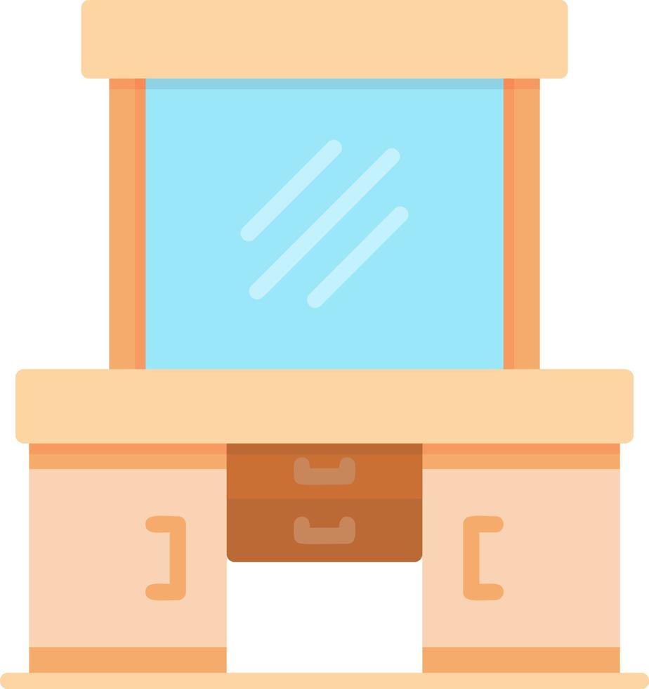 Dressing Table Creative Icon Design vector