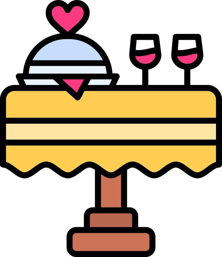 Wedding Dinner Creative Icon Design vector