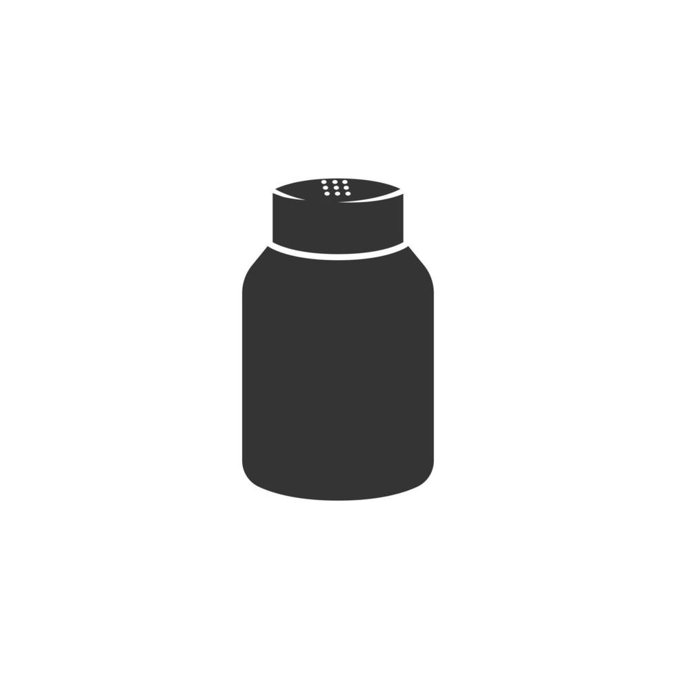 Salt icon with silhouette style. Icon for web design, apps, sticker, banner, poster, printing usage and part of logo. vector