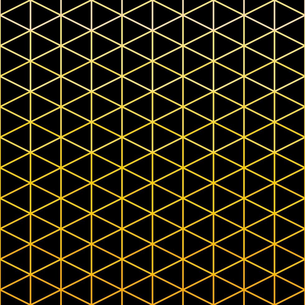 patrón de degradado de línea amarilla geométrica sobre fondo negro. vector