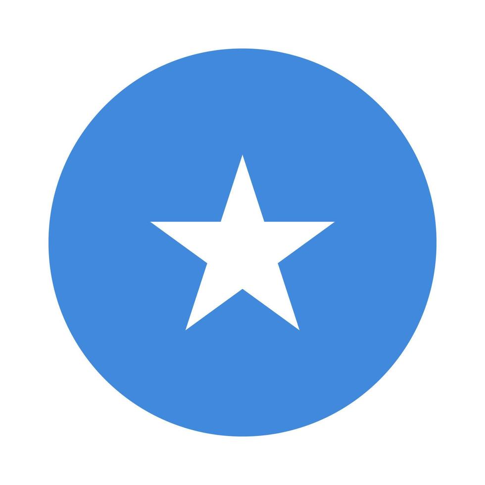 Somalia flag in the circle. vector
