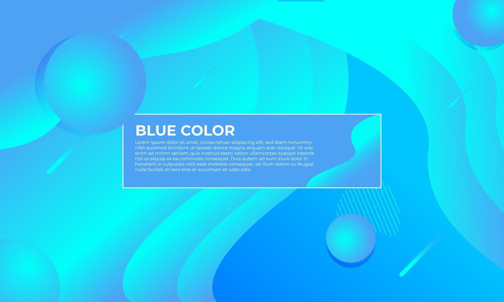 Blue ball and liquid abstract gradient background wallpaper with copy space template vector