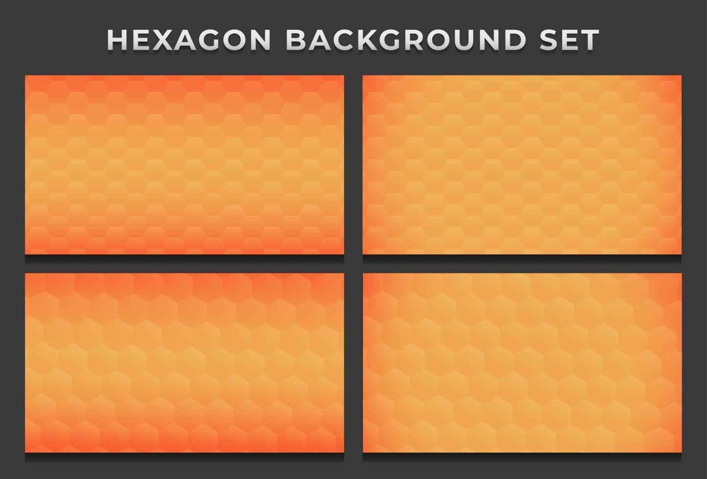 conjunto de patrón de fondo de vector moderno hexagonal de colmena de abeja naranja