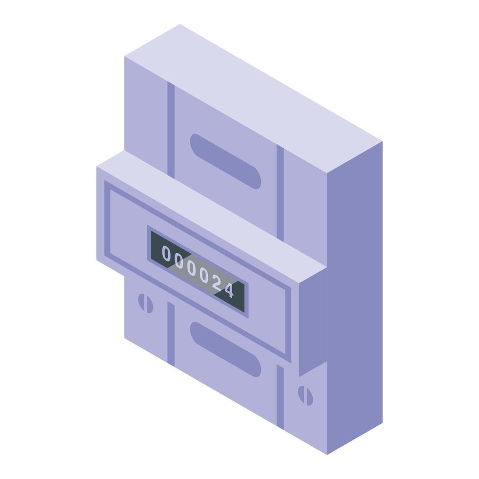 Electric counter icon isometric vector. Solar energy vector