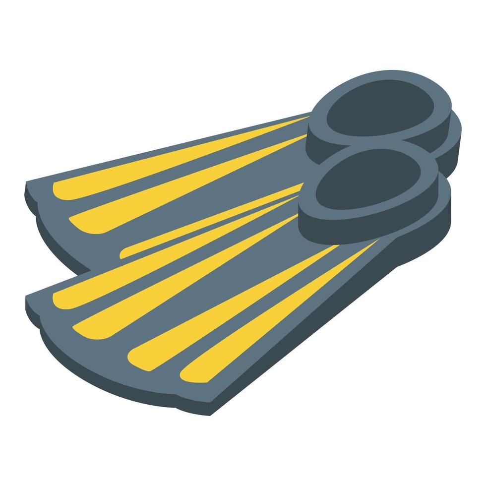 Diving flippers icon isometric vector. Underwater diver vector