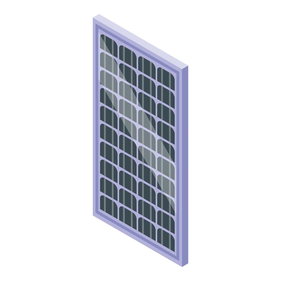 City solar panel icon isometric vector. Energy cell vector