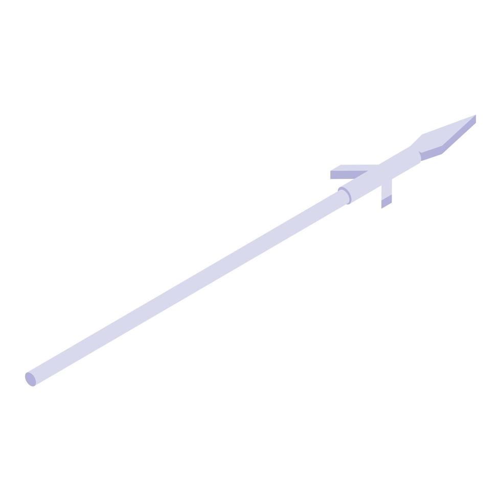 Fishing lance icon isometric vector. Spear harpoon vector