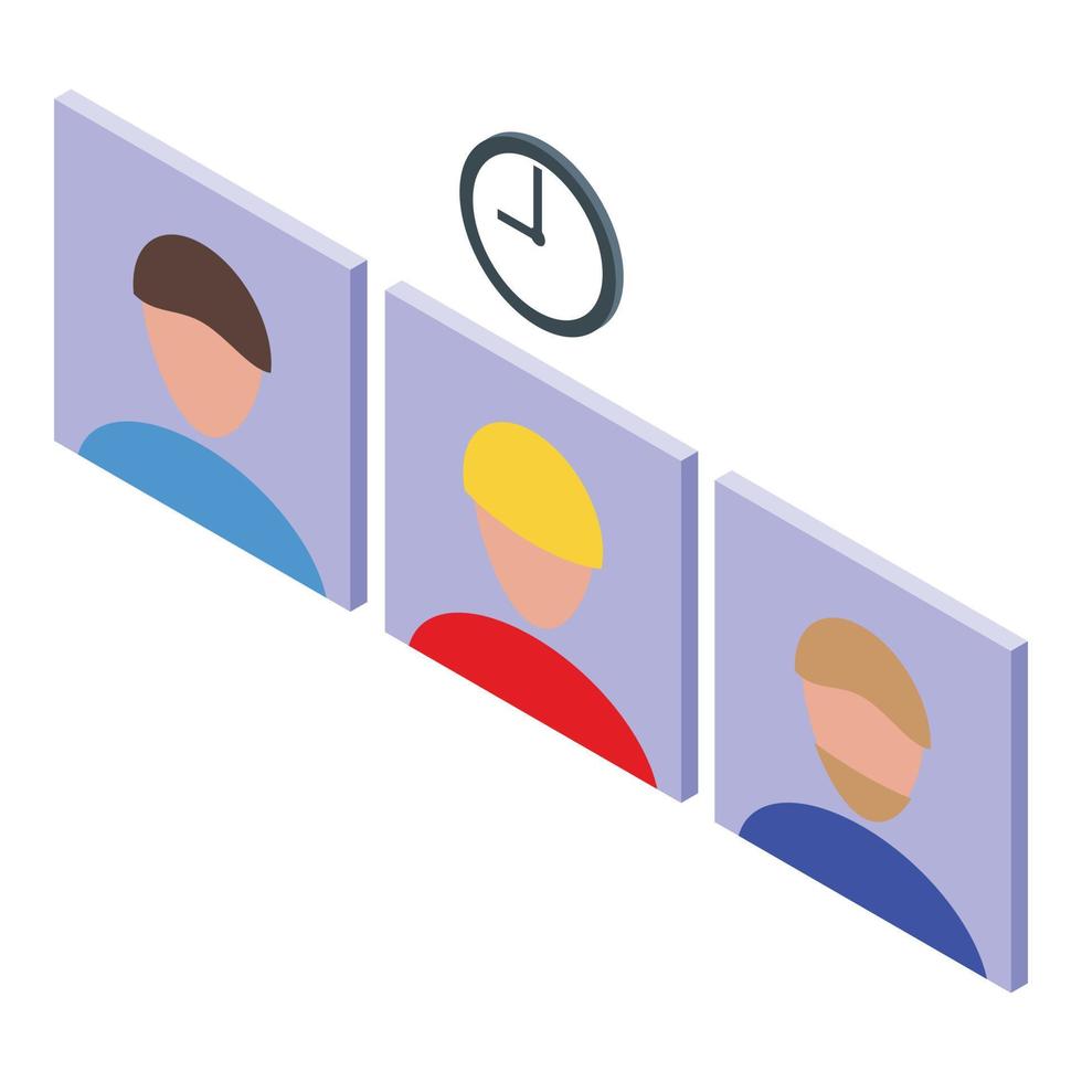 Photo family memory icon isometric vector. Image frame vector