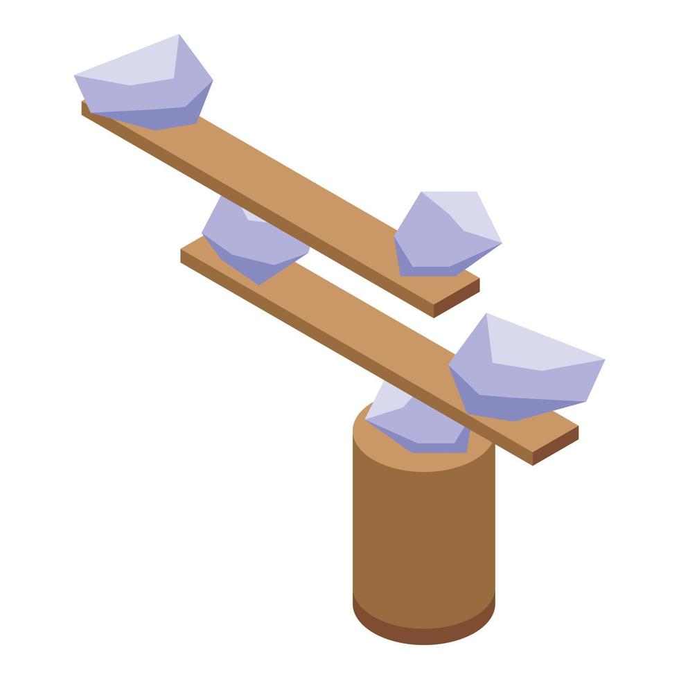 Balance construction icon isometric vector. Mind focus vector