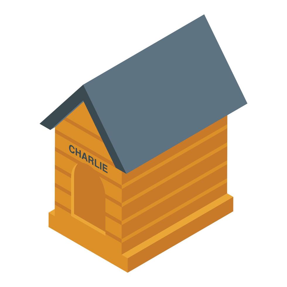 Dog house icon isometric vector. Kennel puppy vector