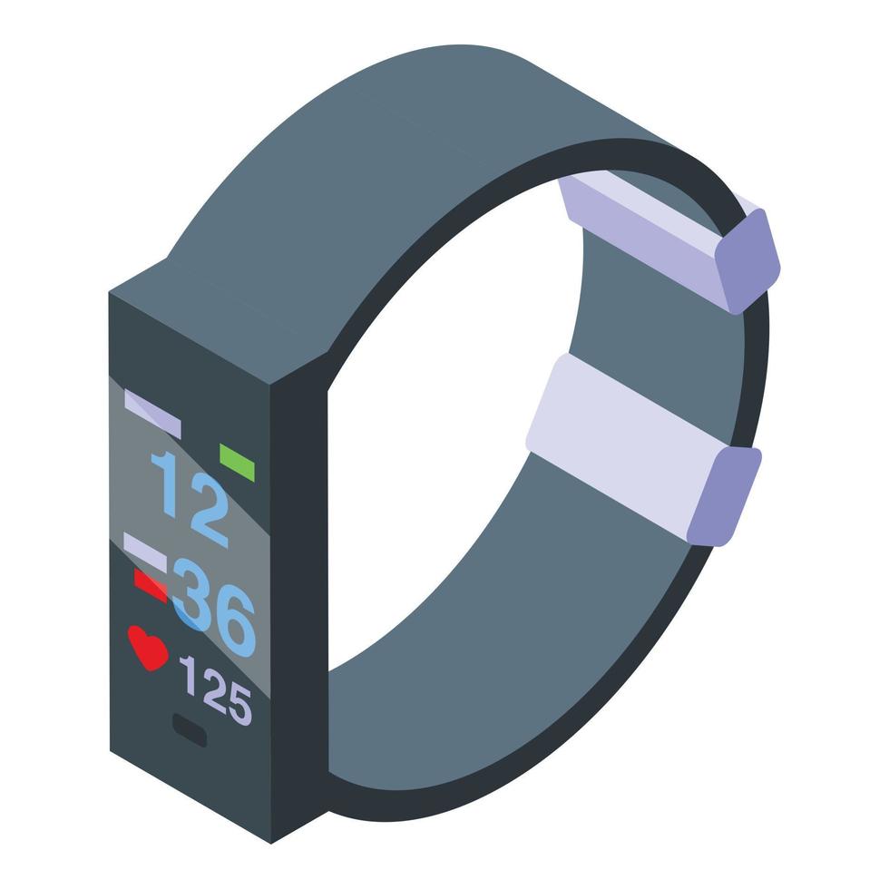 Wrist heart monitor icon isometric vector. Palpitation anxiety vector