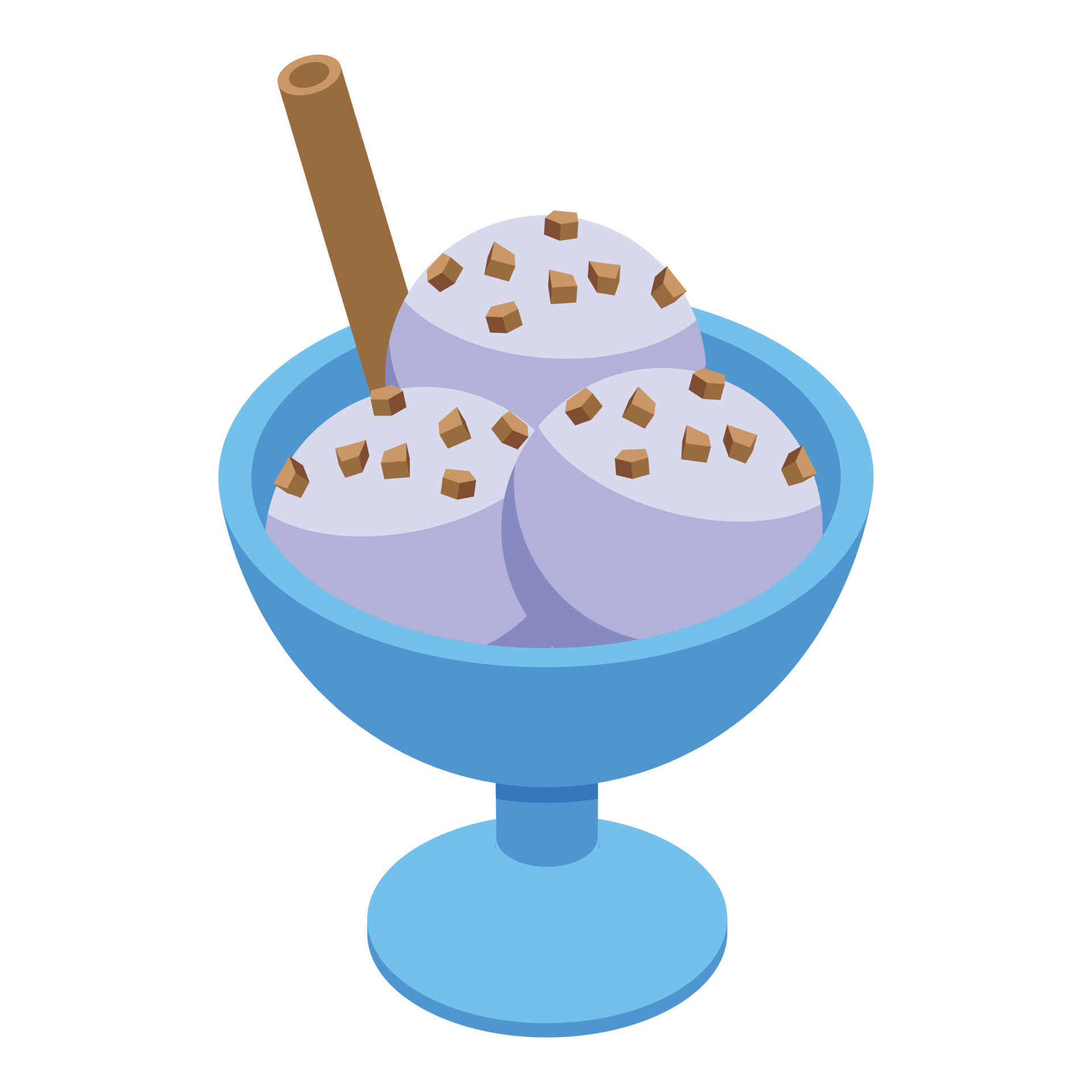 Sundae chocolate icon isometric vector. Cream bowl 15060817 Vector Art