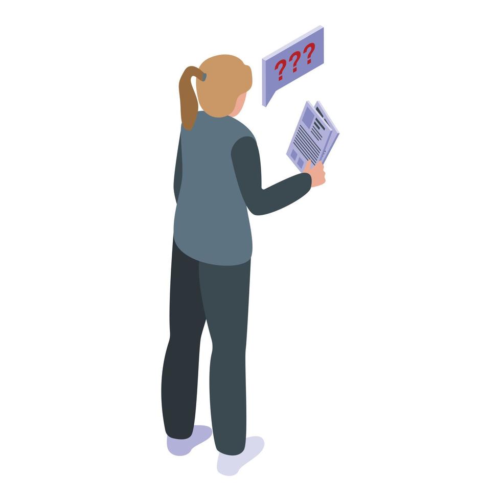 Job manager icon isometric vector. Search work vector