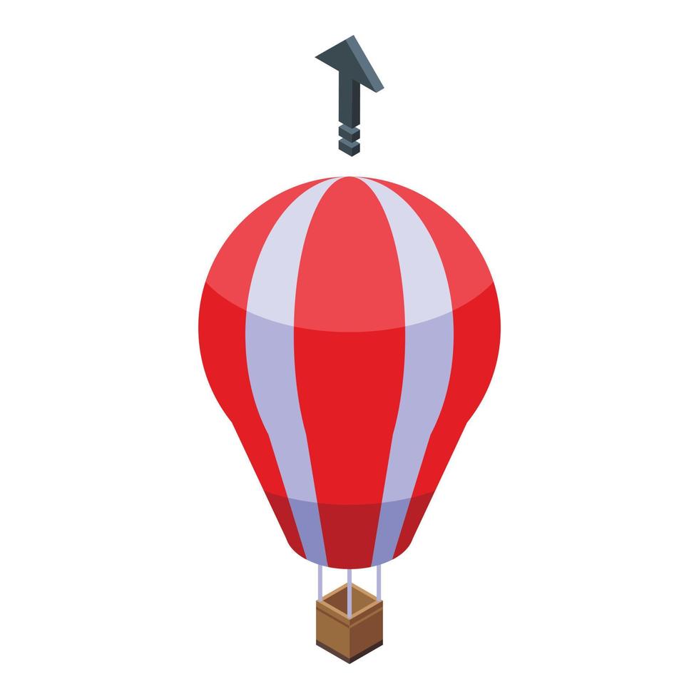 Insight air balloon icon isometric vector. Business idea vector