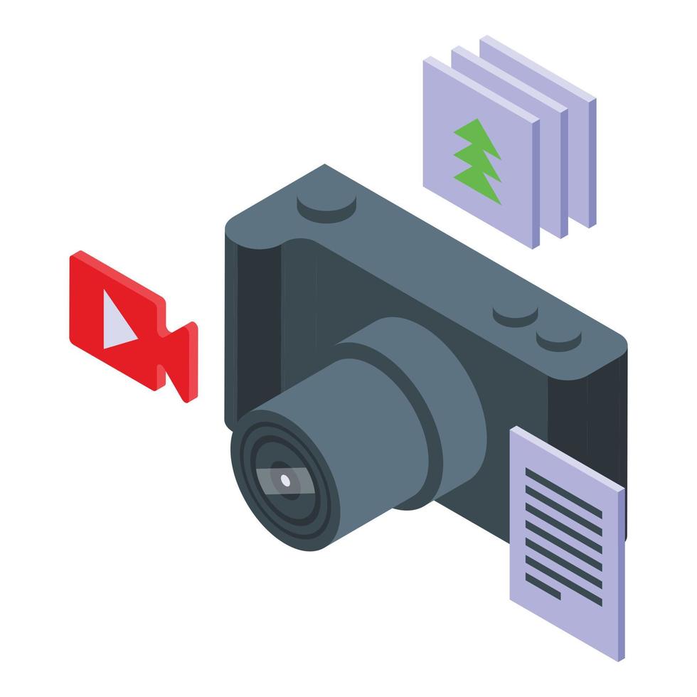 Photo free course icon isometric vector. Online education vector