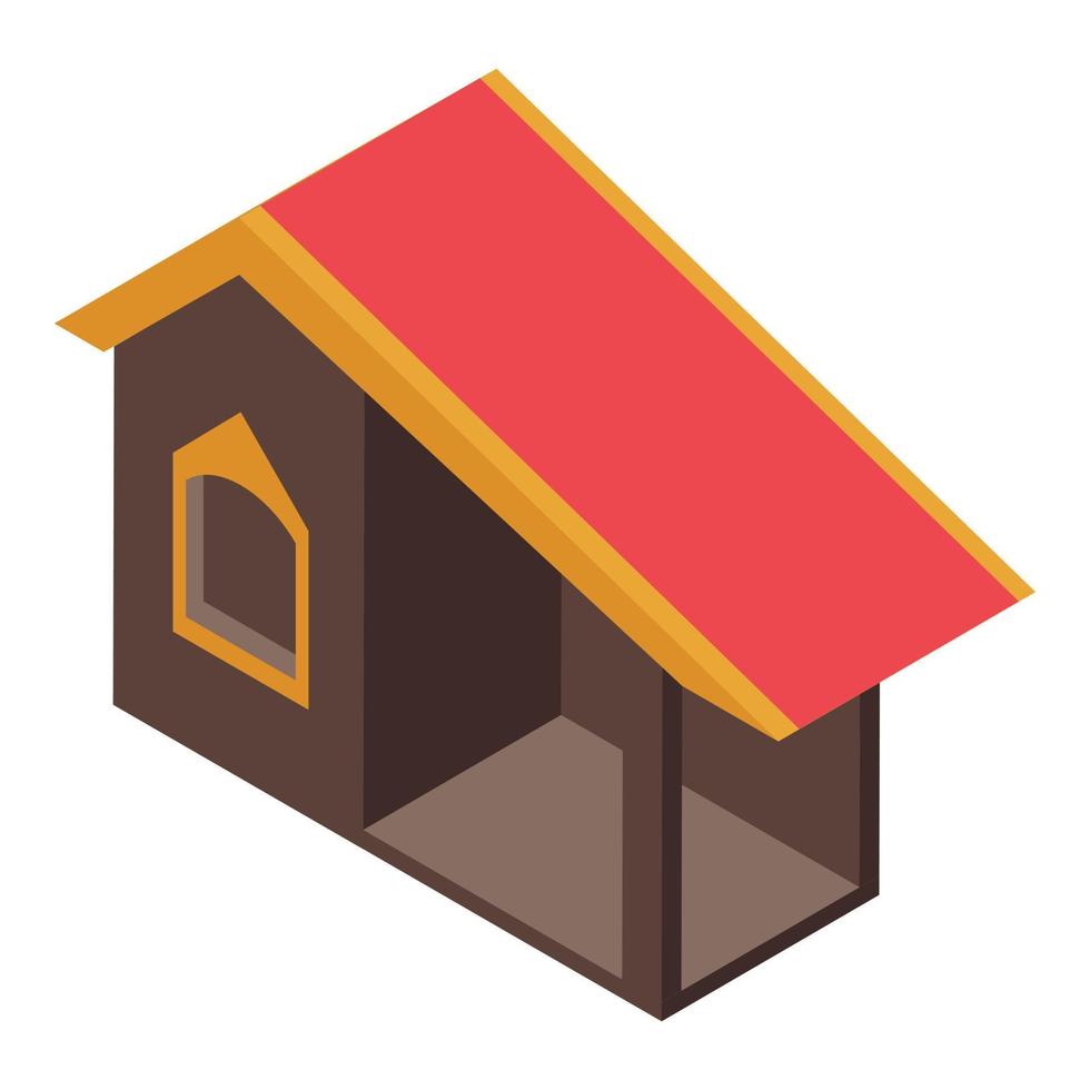 Dog kennel icon isometric vector. Puppy house vector