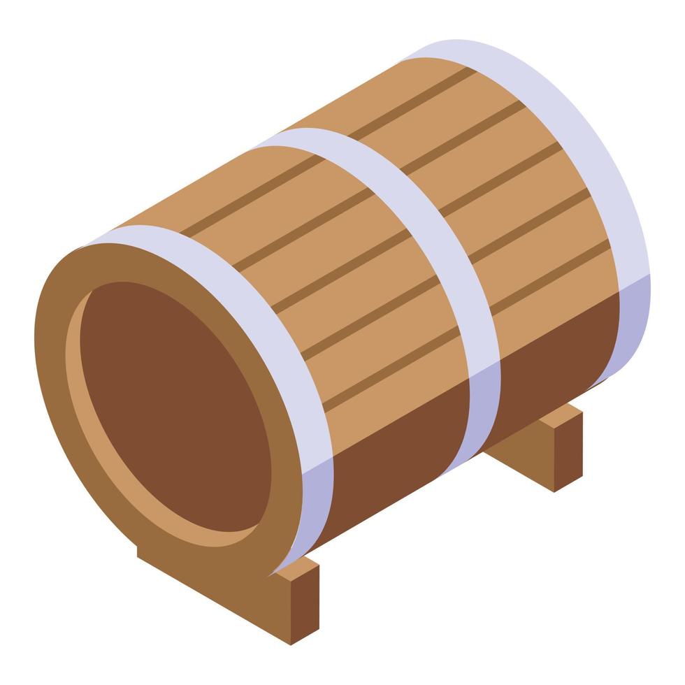 Barrel dog kennel icon isometric vector. House puppy vector