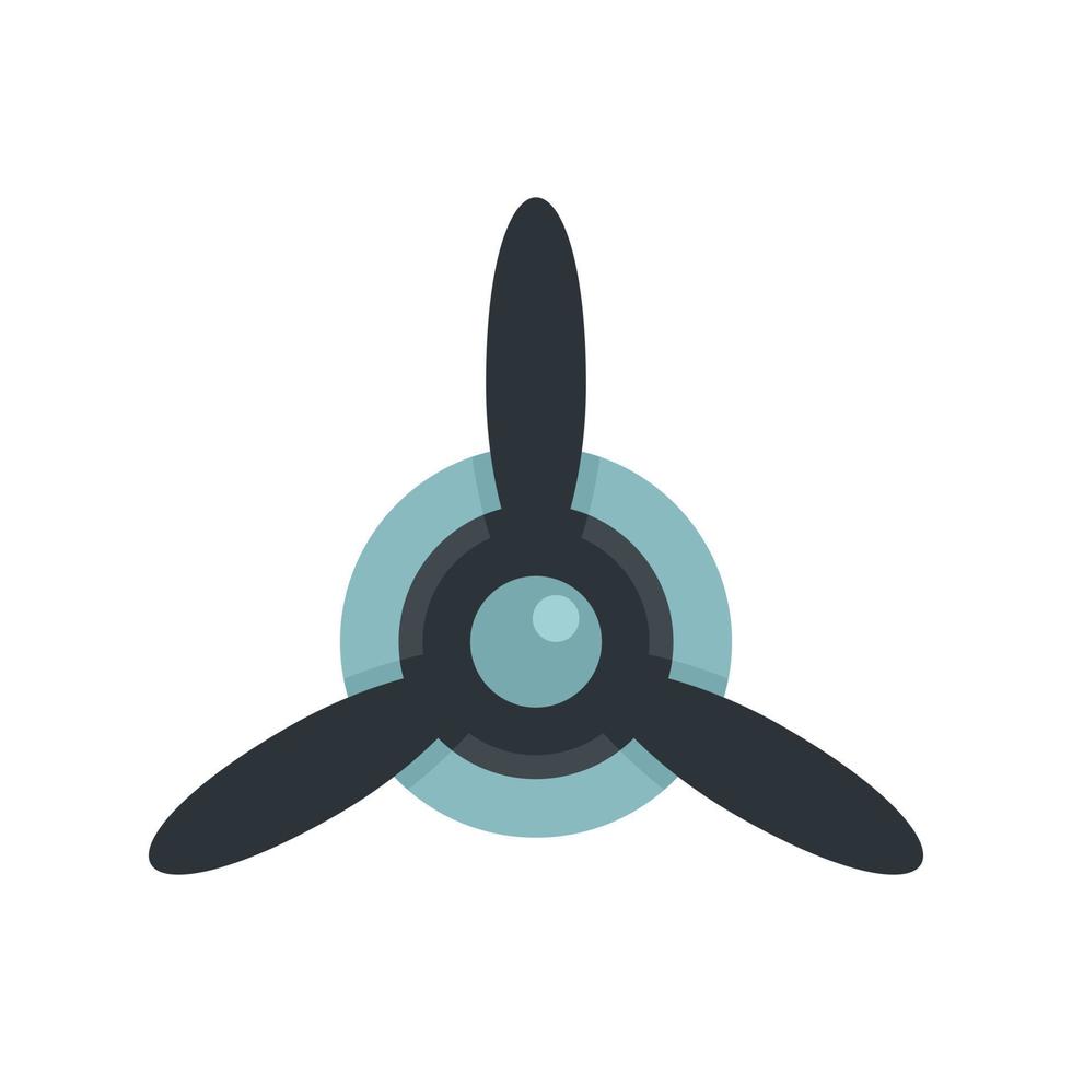 Aircraft repair motor propeller icon flat isolated vector