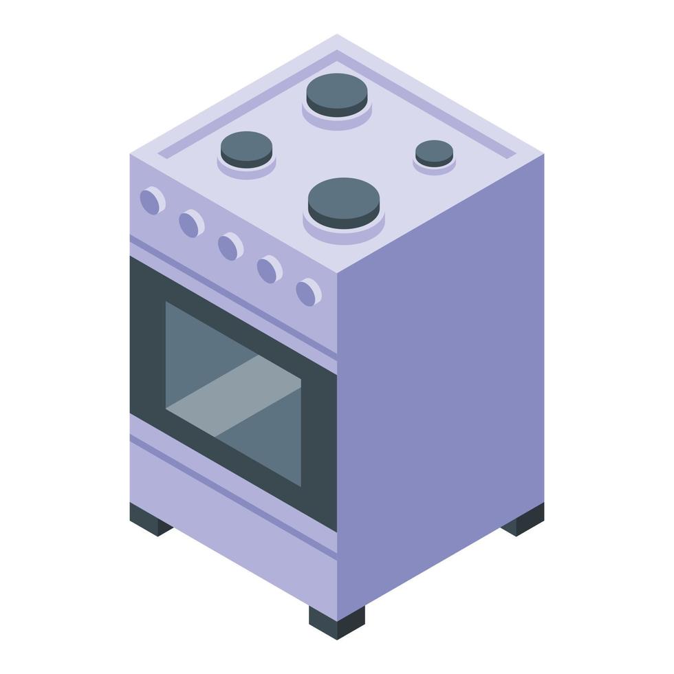 Cooking stove icon isometric vector. Kitchen pan vector