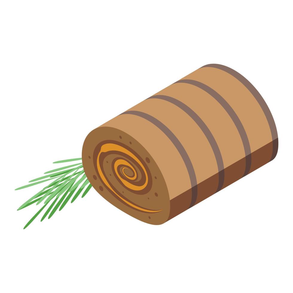 German meat roll icon isometric vector. Cuisine food vector