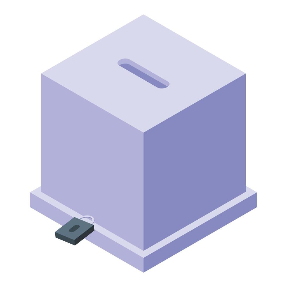 icono de cuadro de elección de cartón vector isométrico. votar gente