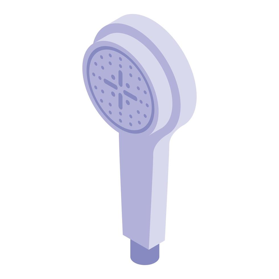 Chrome shower head icon isometric vector. Water bathroom vector