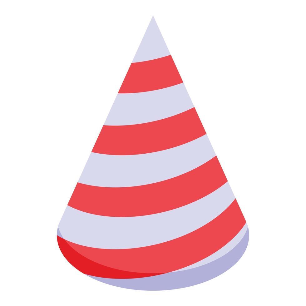 celebrar el vector isométrico del icono del cono. fiesta de sombreros