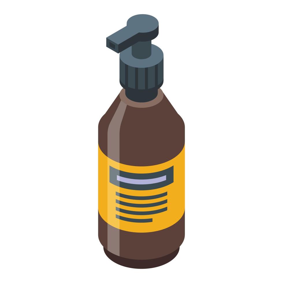 Beard dispenser icon isometric vector. Male style vector