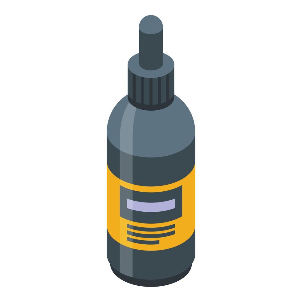 Beard color bottle icon isometric vector. Hair face vector