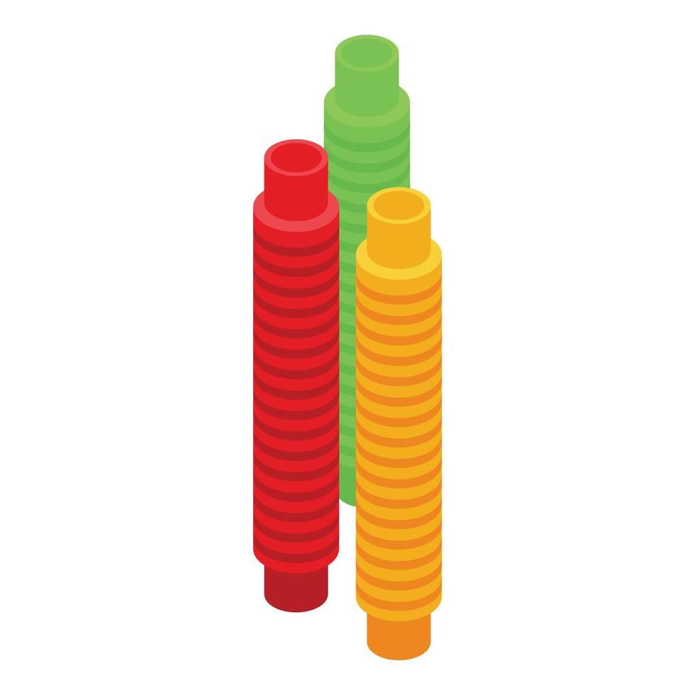 Antistress sticks icon isometric vector. Popit toy vector