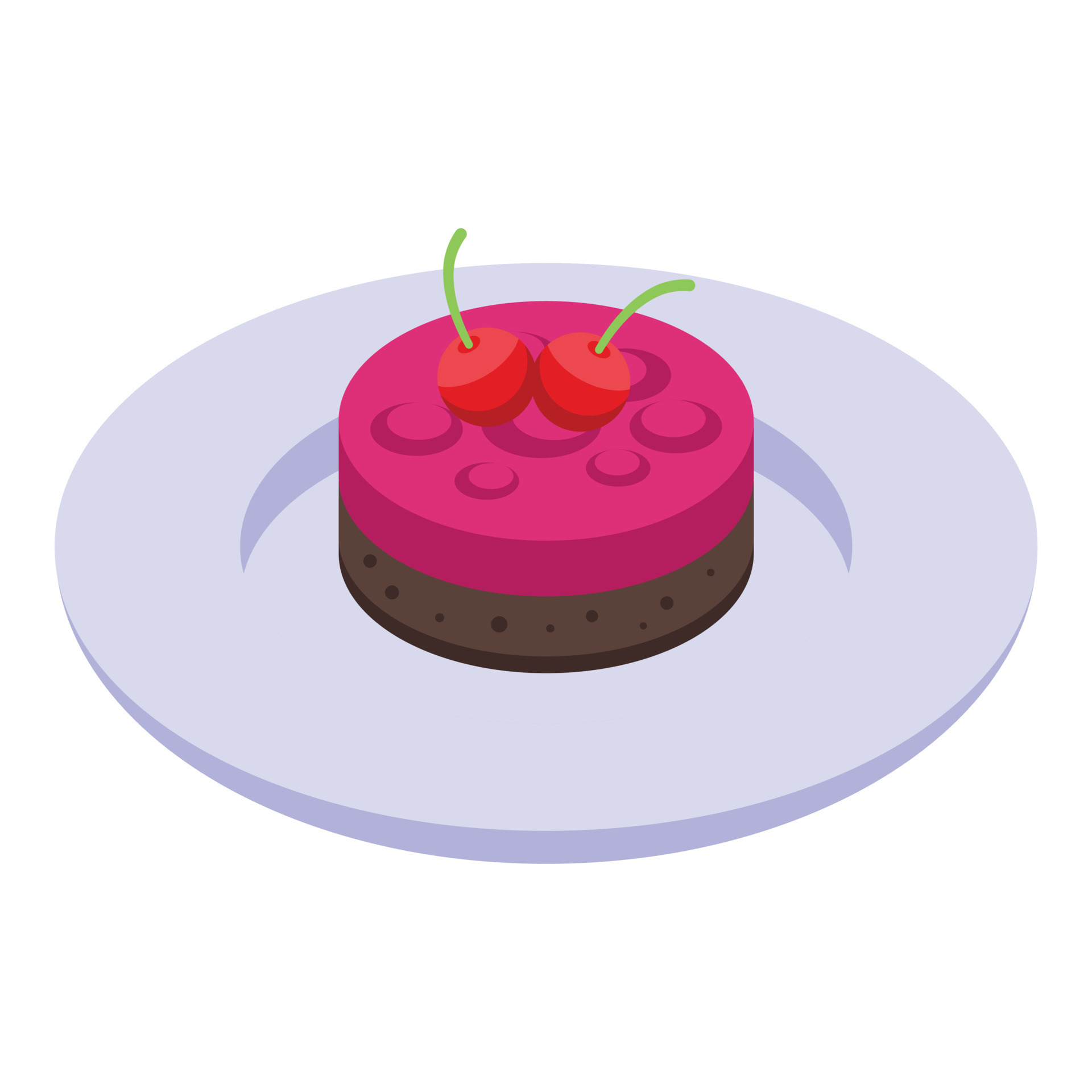 Jelly cake icon isometric vector. German cuisine 15060995 Vector Art at