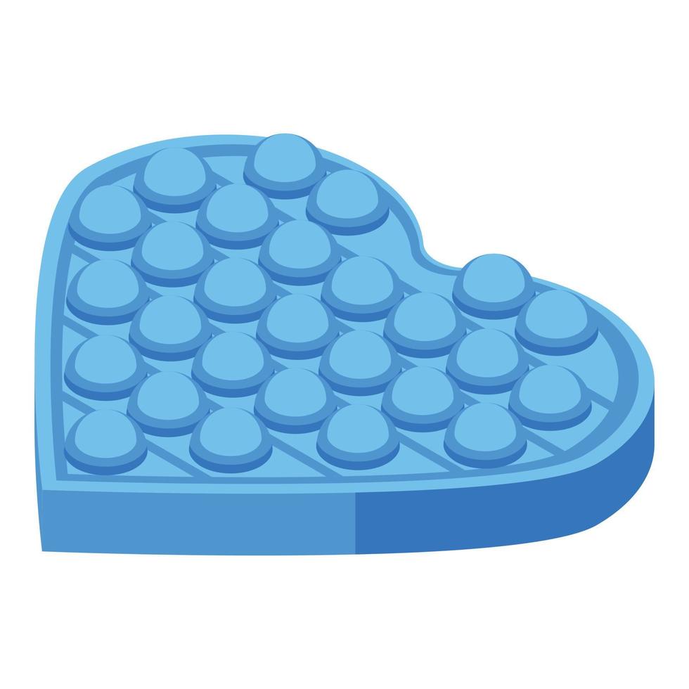 Heart popit toy icon isometric vector. Antistress game vector