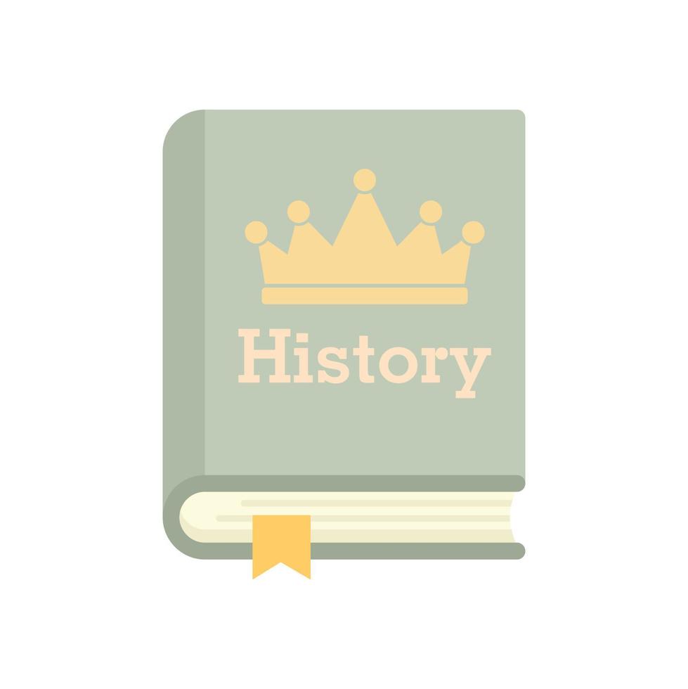 University history book icon flat isolated vector