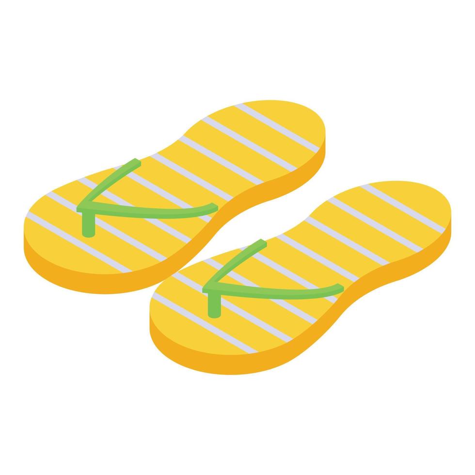 Beach slippers icon isometric vector. Home slipper vector