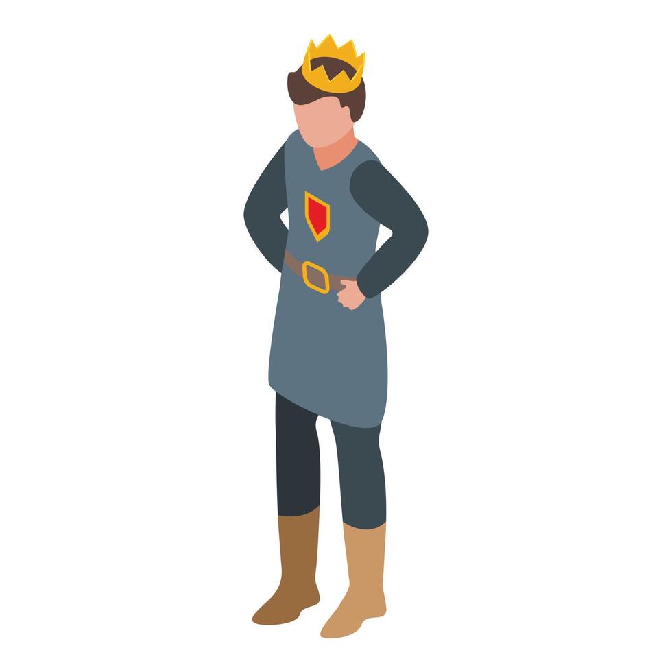 Medieval king icon isometric vector. Castle knight vector