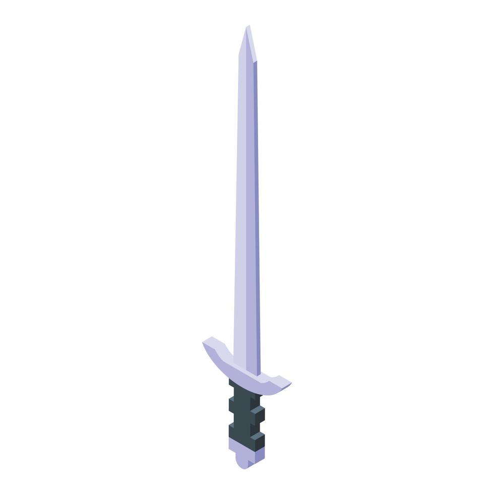 Sword icon isometric vector. Medieval history vector